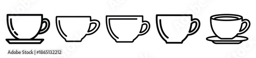 espresso cup food outline icon collection. Vector illustration