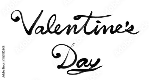 Valentine’s Day_BK 手書きの筆文字_黒
