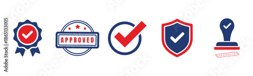 Approval And Quality Assurance Solid Symbols Collection