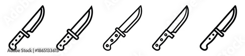 knife food outline icon collection. Vector illustration