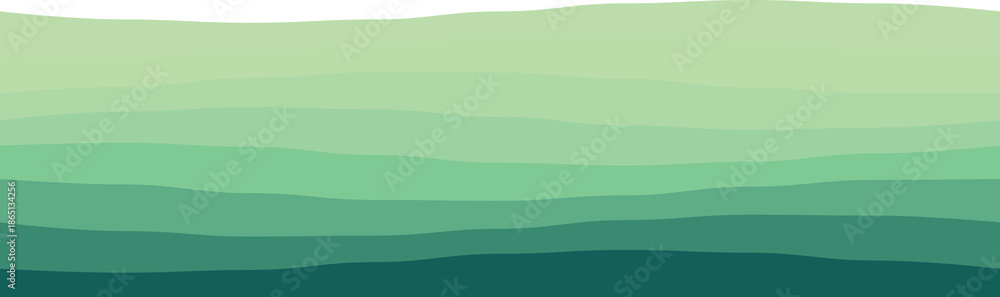 Fototapeta premium Abstract green wave pattern with smooth gradient shades. ideal for modern and creative digital designs.