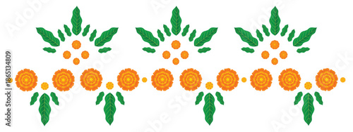 flower garland decoration toran for indian hindu holidays or wedding.
