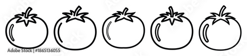 tomato food outline icon collection. Vector illustration