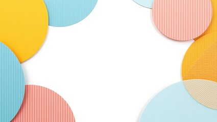 Abstract colorful circles creating a decorative border