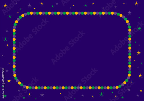 Mardi Gras Frame. Mardi Gras Design Elements Border