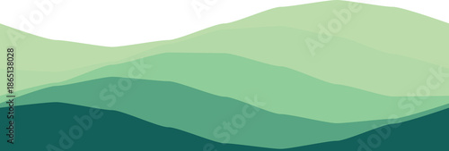 Minimalist abstract design featuring layered green waves creating a soothing pattern. perfect for contemporary backgrounds.