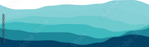 Abstract ocean waves in varying blue shades create a soothing, layered visual effect, ideal for design.