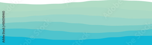 Minimalistic wave design featuring layered shades of blue and green, ideal for backgrounds.