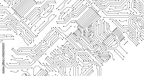 Abstract Circuit Maze Technology Background. Futuristic Digital Line Pattern Background. Modern Data Flow Maze Background