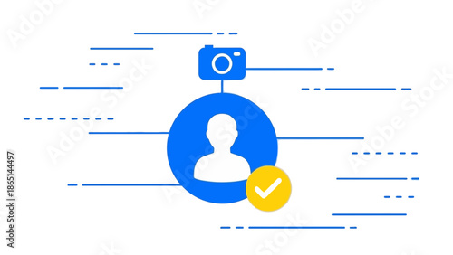 A megaphone emitting sound waves is depicted in a graphic illustration surrounded by abstract shapes and stars.