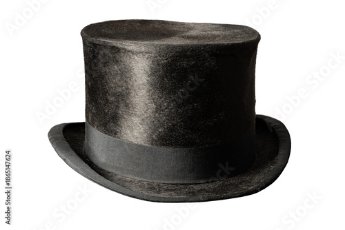 Photos Black top-hat isolated on transparent background. Face, PNG.