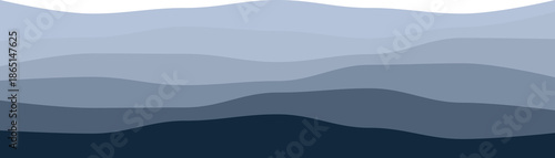 Abstract layered wave design with shades of blue, perfect for backgrounds or artistic decoration.