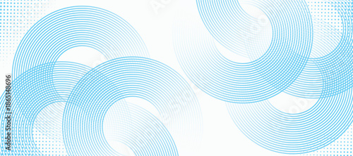 Abstract minimalist background with concentric circular line pattern. Futuristic technology graphic design. Suit for business, cover, header, wallpaper, corporate, website, flyer