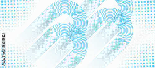 Abstract minimalist background with concentric diagonal rounded line pattern. Futuristic technology graphic design. Suit for business, cover, header, wallpaper, corporate, website, flyer