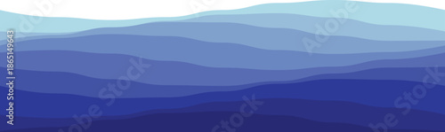 Artistic representation of ocean waves using gradient shades of blue for modern design inspiration.