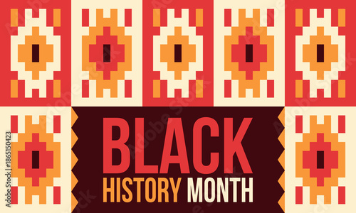 Black History Month. African American History. Celebrated annual. February and October. Poster, card, banner, background. Vector illustration