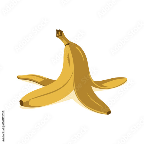 Banana Peel Isolated on White Background