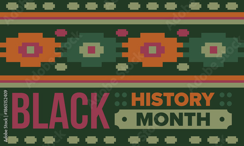 Black History Month. African American History. Celebrated annual. February and October. Poster, card, banner, background. Vector illustration