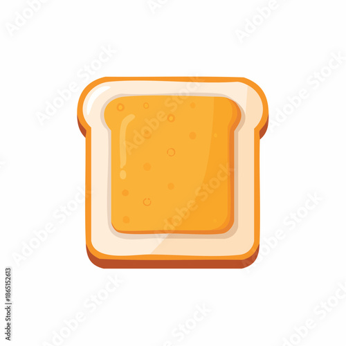 Delicious golden toasted bread slice, perfect for breakfast or a snack