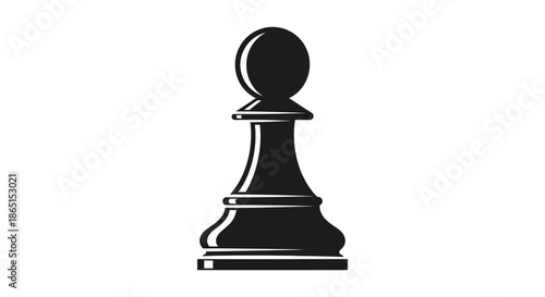 A stark and dramatic depiction of a classic chess piece focusing on its form a silhouette