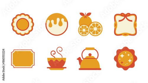 Online commerce deal session icons with network connection cart cloud power plug discount burst badge symbols, ecommerce vector illustration set