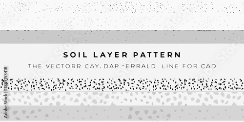Abstract soil layer pattern with texture and varying gray shades displayed