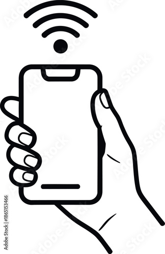 Holding a mobile device with page loading