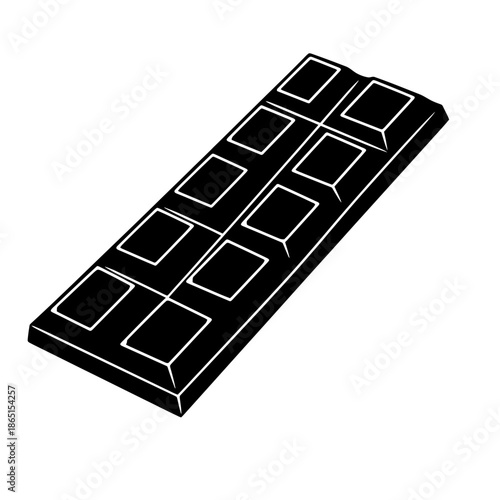 Chocolate bar isolated on white