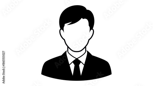 Businessman icon. Man in suit and tie symbol