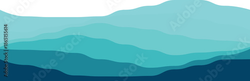 Stylized wave design showcasing layered blue hues, perfect for modern decor or digital backgrounds.