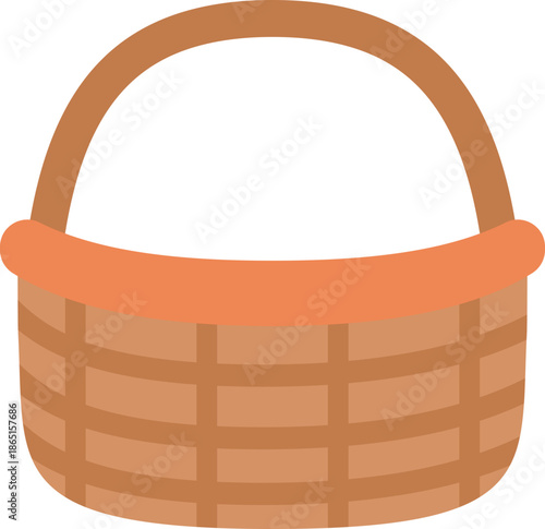 empty Wicker basket illustration