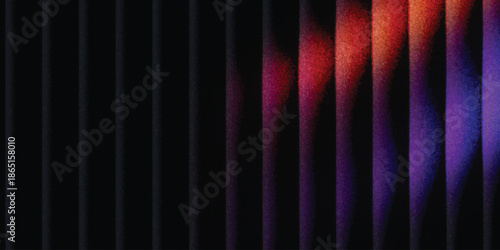 Ribbed glass background with abstract waves and glossy gradient texture. decorative patterns. abstract grainy background, noise texture poster header banner cover