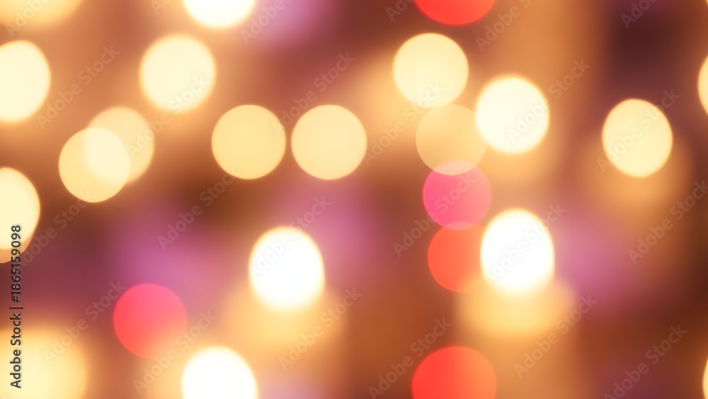 Fototapeta premium Warm and cozy bokeh lights background texture