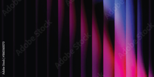 Ribbed glass background with abstract waves and glossy gradient texture. decorative patterns. abstract grainy background, noise texture poster header banner cover