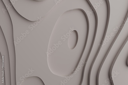 Modern topographic design with wavy layered gray surface