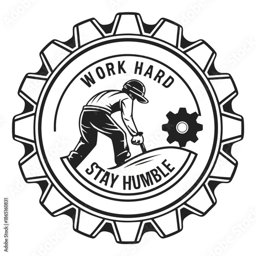 Hard Work Humble Miner Emblem