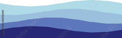 Abstract layers of blue waves creating a serene and modern design ideal for creative projects.