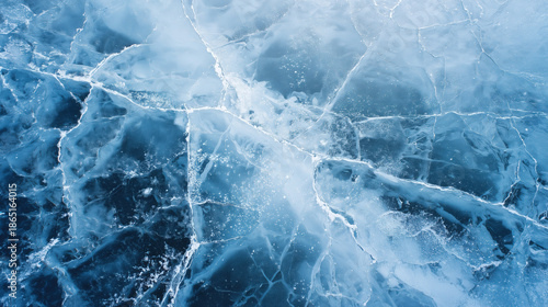 Blue and white ice sculpture. The blue represents the ice itself, while the white represents the ice crystals that make up the sculpture