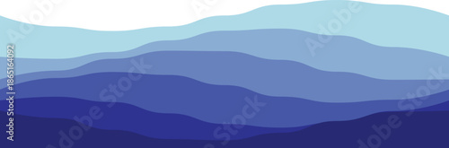 Minimalist blue wave patterns create a calming ocean-inspired abstract design for artistic projects.