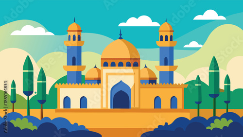 Vector illustration of a mosque.
