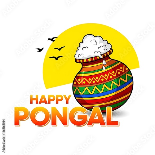 Happy Pongal Festival Illustration