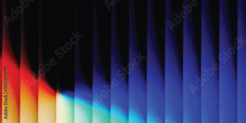 Ribbed glass background with abstract waves and glossy gradient texture. decorative patterns. abstract grainy background, noise texture poster header banner cover