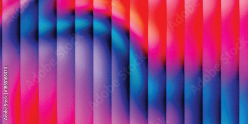 Ribbed glass background with abstract waves and glossy gradient texture. decorative patterns. abstract grainy background, noise texture poster header banner cover