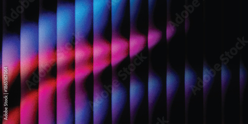 Ribbed glass background with abstract waves and glossy gradient texture. decorative patterns. abstract grainy background, noise texture poster header banner cover