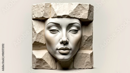 Collage human face art ornament picture