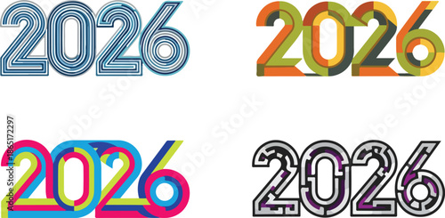 A 3d illustration set featuring the number 2009 for the new year design with vector font digits and colorful alphabet text elements