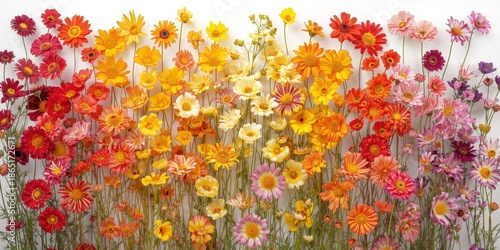 Vibrant Multicolored Floral Arrangement with Daisies and Wildflowers in Soft Natural Lighting