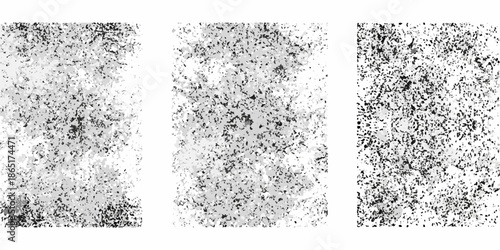 Abstract grayscale textures a composition of four vertical distressed patterns