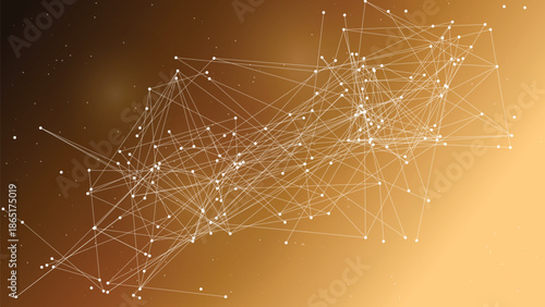 Luxury Gold Futuristic Technology Network Background