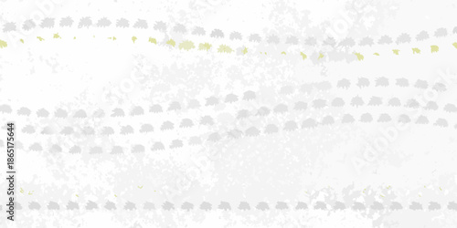 Abstract landscape with rows of trees depicted in a soft watercolor style